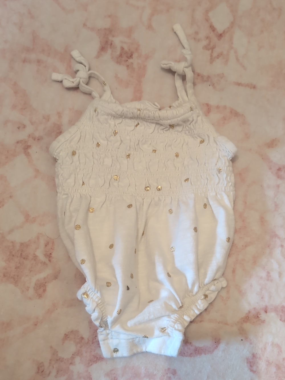 Baby Gap White and Gold Baby Romper